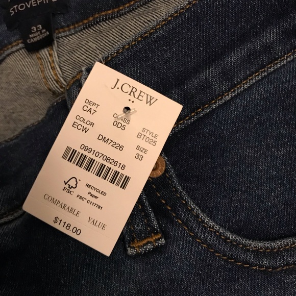 J. Crew Women’s Stovepipe straight jean in signature stretch Size 33 - Picture 8 of 14